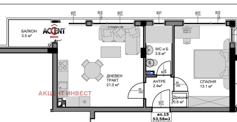 Продава  2-стаен, град Варна, Владислав Варненчик 1 • 65 532 EUR • ID 66361200 — holmes.bg - [1] 