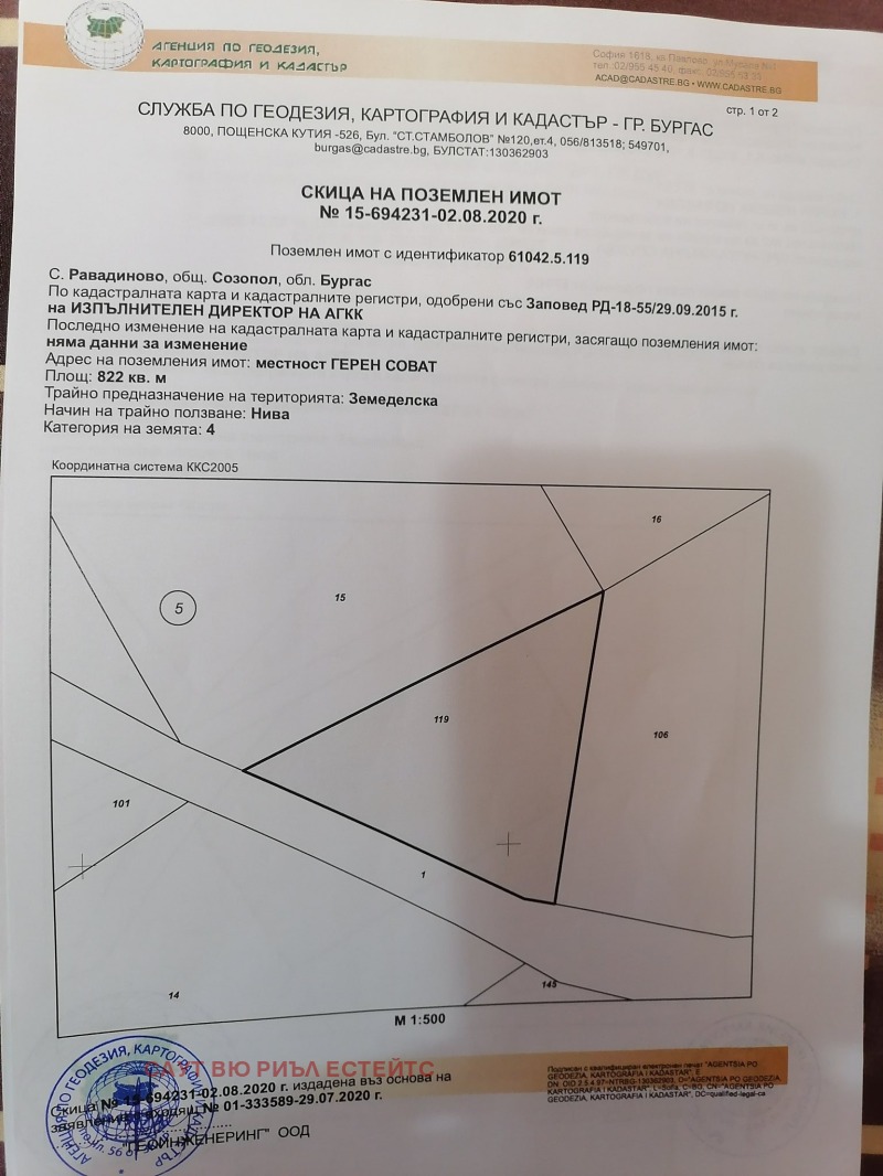 Eladó  Föld régió Burgasz , Ravadinovo , 1.272 dka | 25464073 - kép [2]