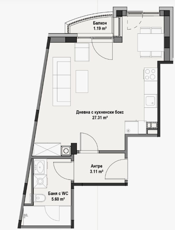 Продава 1-СТАЕН, гр. София, Витоша, снимка 3 - Апартаменти - 52615111