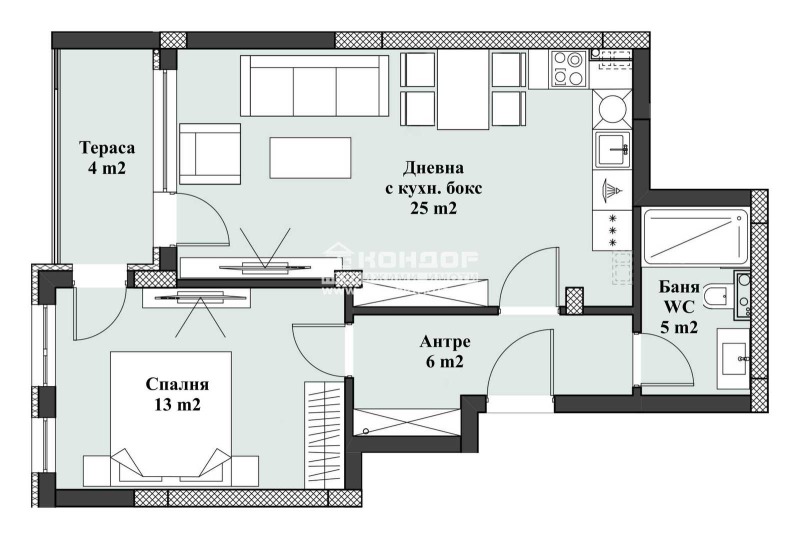 In vendita  1 camera da letto Plovdiv , Hristo Smirnenski , 76 mq | 62373262 - Immagine [2]