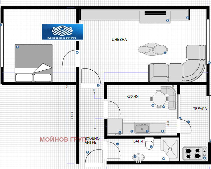 Zu verkaufen  1 Schlafzimmer Sofia , Druschba 2 , 60 qm | 21398282 - Bild [2]