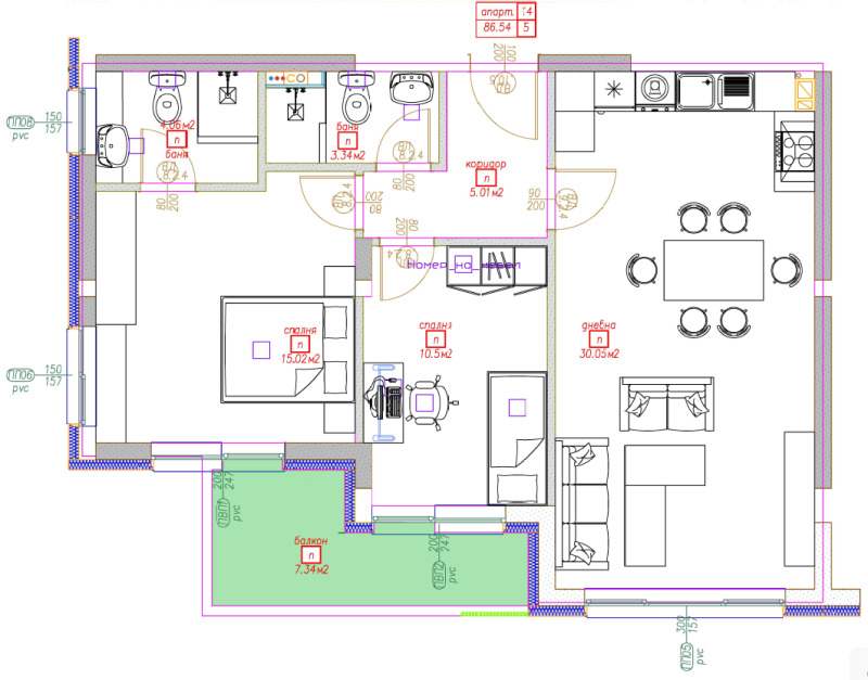 Продава  3-стаен град София , Суходол , 97 кв.м | 82042736
