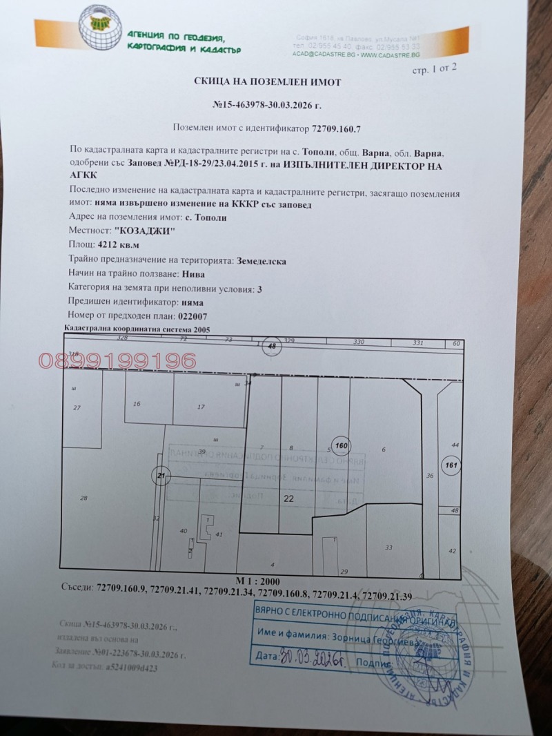 Продава ЗЕМЕДЕЛСКА ЗЕМЯ в област Варна, с. Тополи - 4 дка / 200 000 € » 391 166.00 лв.
