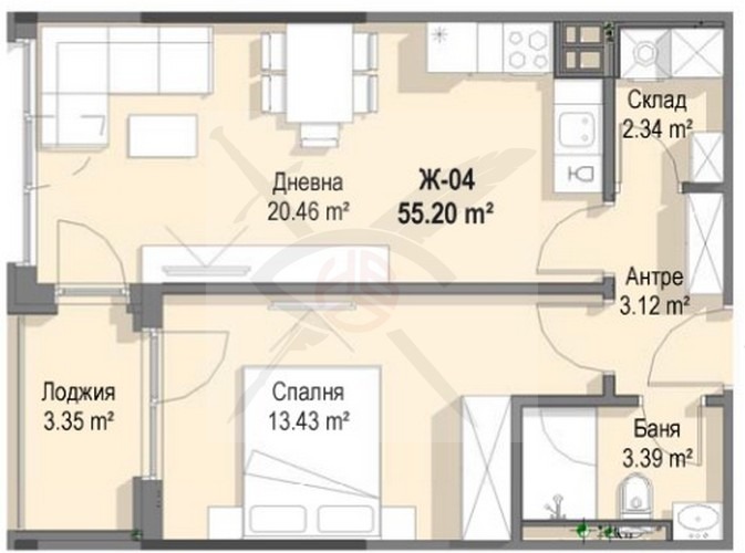 Продается  1 спальня София , Кръстова вада , 65 кв.м | 28307383