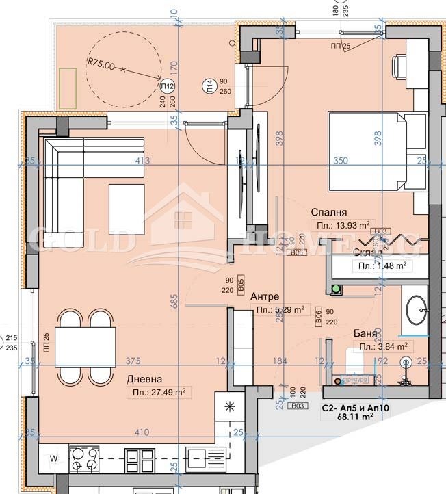 Продава  2-стаен област Пловдив , с. Марково , 68 кв.м | 21758464 - изображение [3]