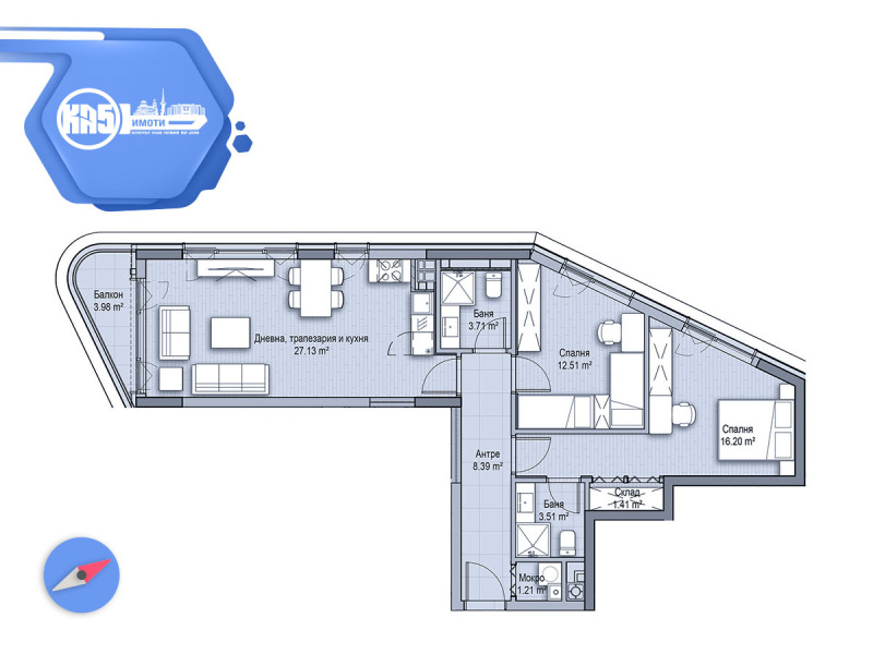 À venda  2 quartos Sofia , Vitocha , 117 m² | 92930886