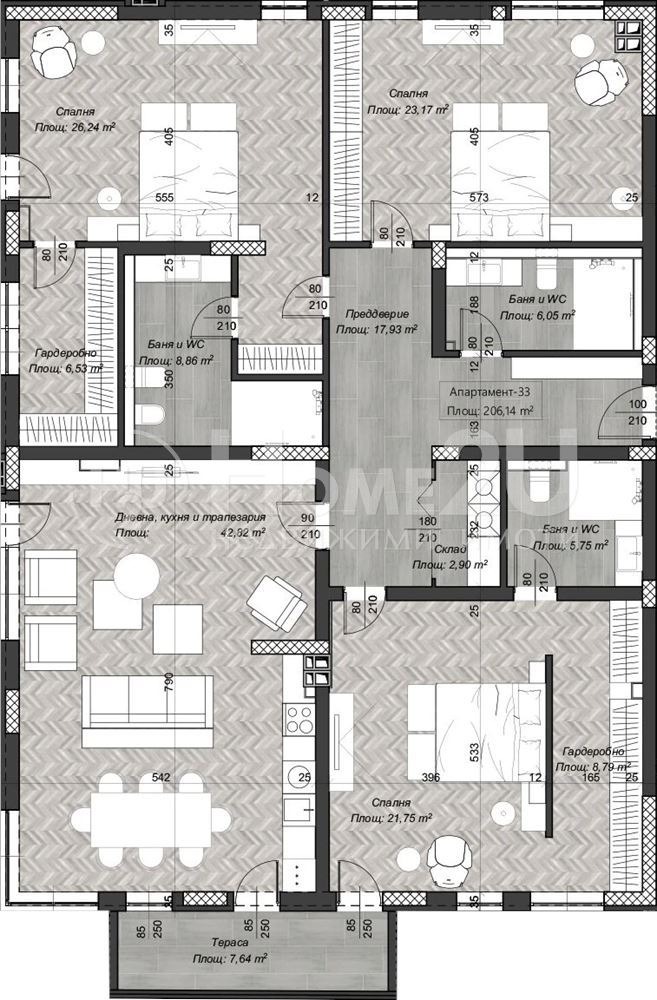 Eladó  3 hálószobás Sofia , Centar , 242 négyzetméter | 27581875
