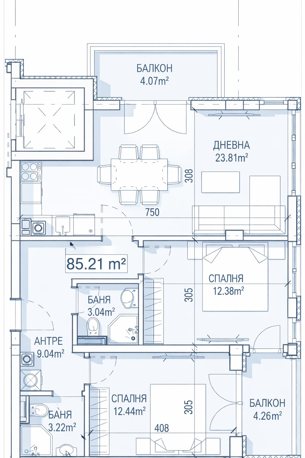 Продава 3-СТАЕН, гр. София, Кръстова вада, снимка 4 - Апартаменти - 53849378