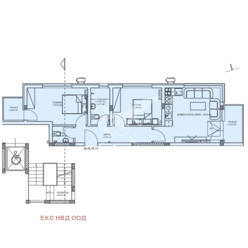 Till salu  2 sovrum Plovdiv , Komatevo , 100 kvm | 48977863