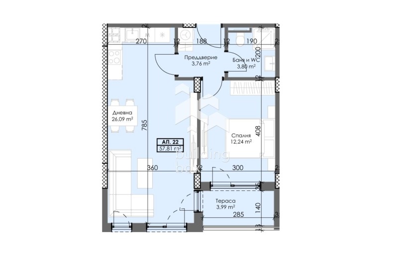 Te koop  1 slaapkamer Plovdiv , Trakija , 68 m² | 33664220 - afbeelding [4]