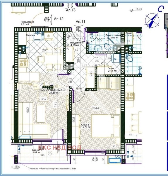 In vendita  2 camere da letto Plovdiv , Hristo Smirnenski , 98 mq | 18586636