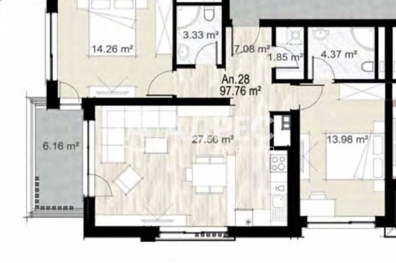 Na sprzedaż  2 sypialnie Sofia , Serdika , 118 mkw | 68282152 - obraz [2]