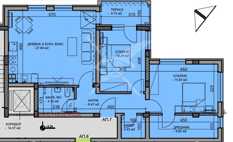 De vânzare  2 dormitoare Plovdiv , Hristo Smirnensci , 119 mp | 76454975