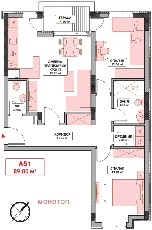 Te koop  2 slaapkamers Sofia , Mladost 4 , 107 m² | 70165195 - afbeelding [4]