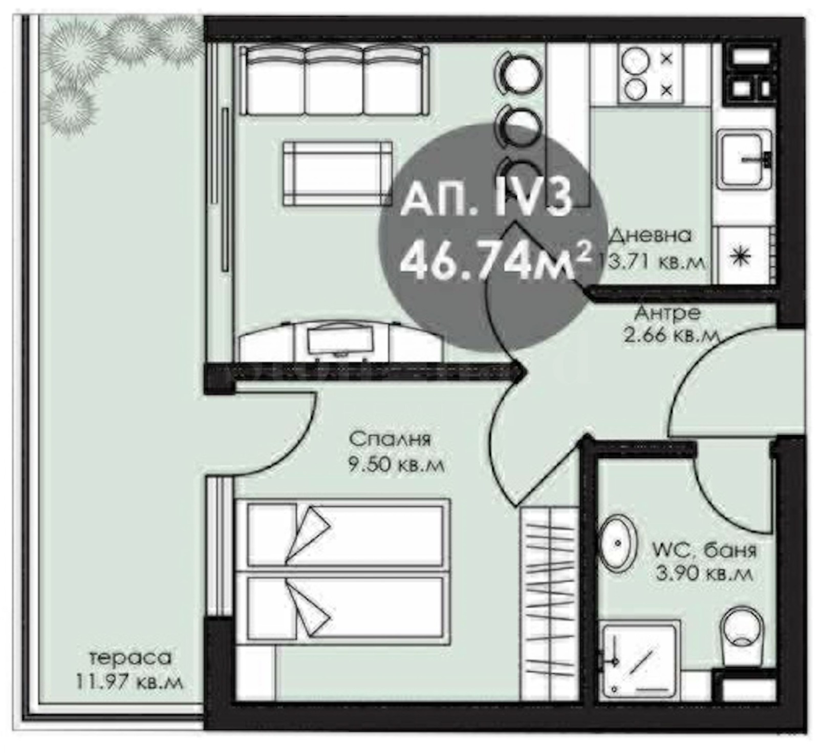Продава 2-СТАЕН, гр. Несебър, област Бургас, снимка 2 - Апартаменти - 53785290