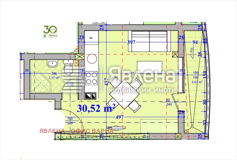 Продава 1-СТАЕН, с. Кранево, област Добрич, снимка 2 - Aпартаменти - 49443822