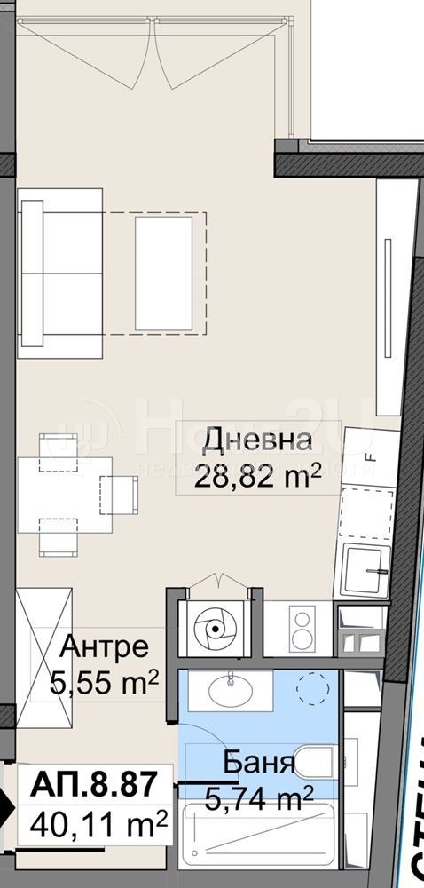 Til salg  Studie Sofia , Ovcha kupel 2 , 48 kvm | 93616661 - billede [5]