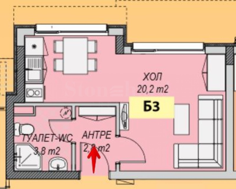 Eladó  Stúdió régió Burgasz , Sveti Vlas , 39 négyzetméter | 78704749 - kép [2]