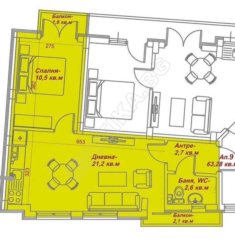 Продава 2-СТАЕН, гр. Варна, Погреби, снимка 2 - Aпартаменти - 47963536