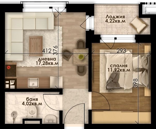 Продава 2-СТАЕН, гр. Пловдив, Остромила, снимка 3 - Апартаменти - 52413119