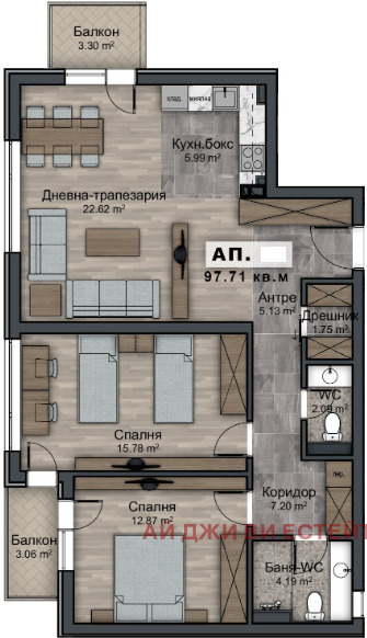 For Sale  2 bedroom Sofia , Ovcha kupel , 100 sq.m | 19195960 - image [2]