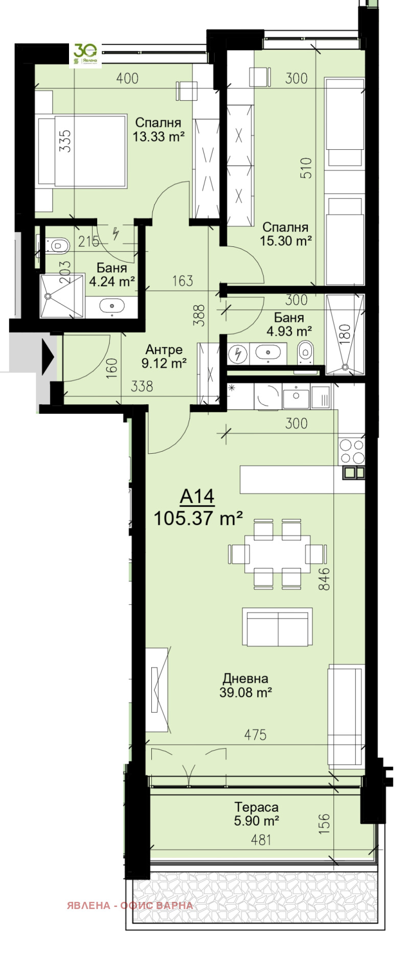 Продава 3-СТАЕН, гр. Варна, Бриз, снимка 4 - Aпартаменти - 46102650