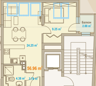 Продава 2-СТАЕН, гр. София, Зона Б-19