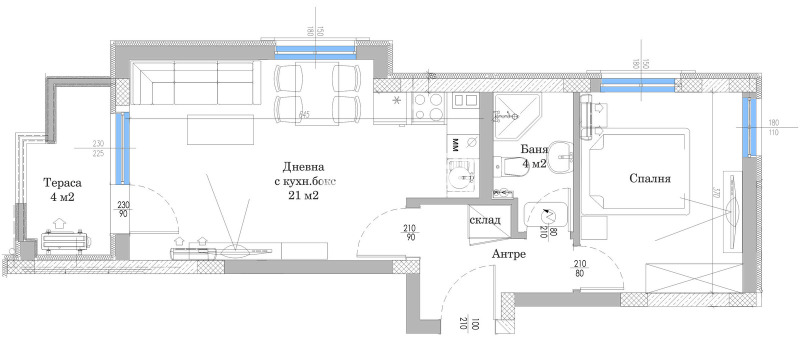 À venda  1 quarto Plovdiv , Hristo Smirnenski , 66 m² | 62704773 - imagem [2]
