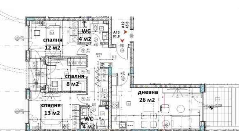 Продава 4-СТАЕН, гр. Варна, Виница, снимка 4 - Апартаменти - 53083211