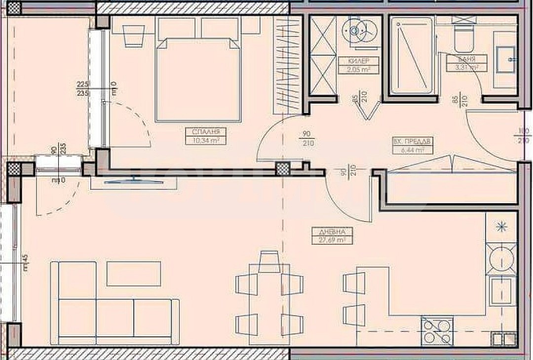 Продава 2-СТАЕН, гр. Варна, Кайсиева градина, снимка 3 - Апартаменти - 52810440