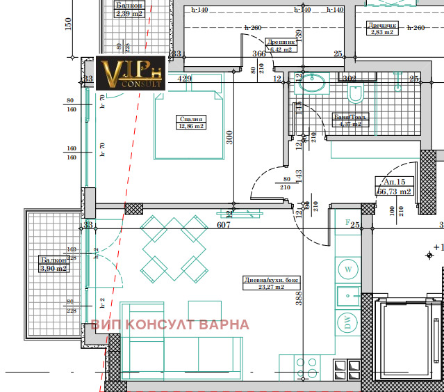 Na prodej  1 ložnice Varna , Levski 1 , 85 m2 | 62077639