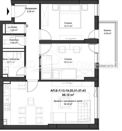 For Sale  2 bedroom Plovdiv , Kyuchuk Parizh , 95 sq.m | 40366859 - image [6]