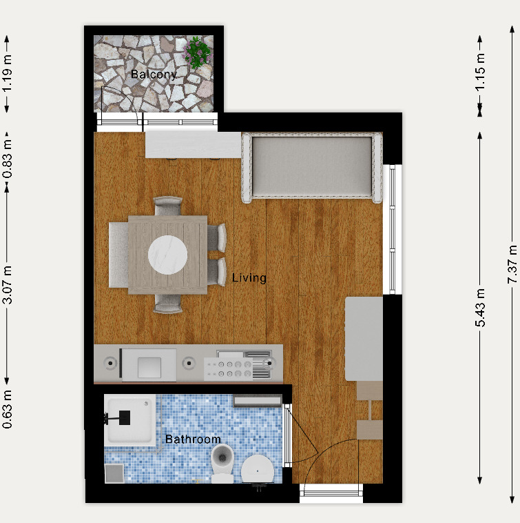 Till salu  Studio Sofia , Suhodol , 31 kvm | 60876370