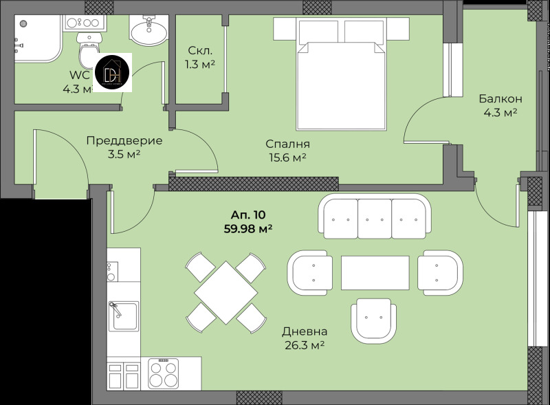 Продава  2-стаен град Пловдив , Беломорски , 68 кв.м | 79395238 - изображение [2]