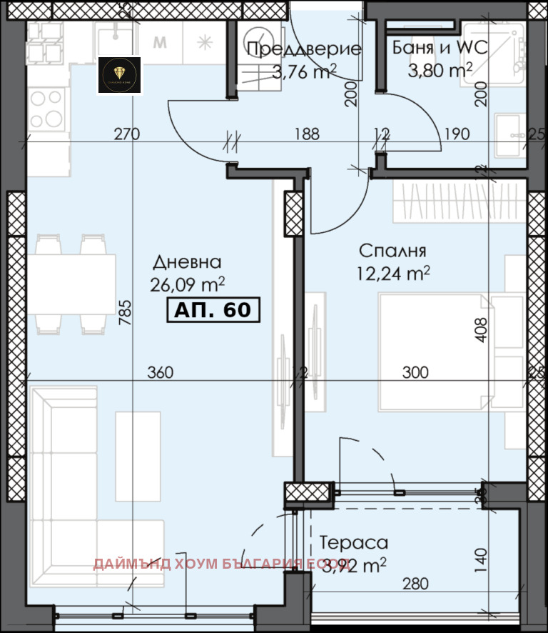 Te koop  1 slaapkamer Plovdiv , Trakija , 70 m² | 40800210 - afbeelding [2]