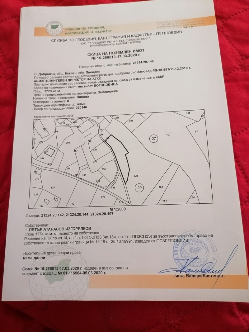 Продава  Парцел област Пловдив , с. Добралък , 1733 кв.м | 39748699 - изображение [2]