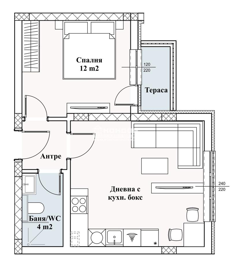 Продается  1 спальня Пловдив , Въстанически , 55 кв.м | 30432291 - изображение [4]