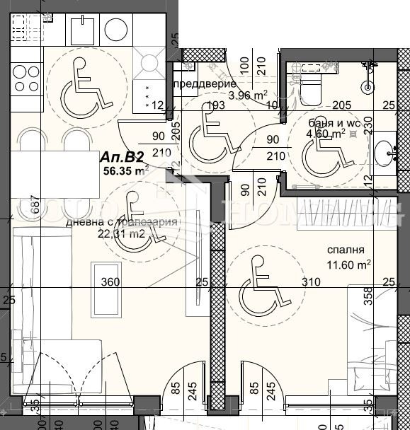 Продава 2-СТАЕН, гр. Пловдив, Тракия, снимка 3 - Aпартаменти - 48763704