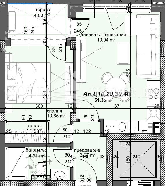 Na sprzedaż  1 sypialnia Plowdiw , Trakija , 61 mkw | 30407374 - obraz [2]