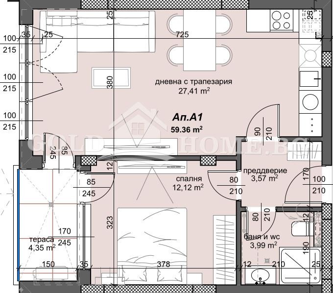 Продава 2-СТАЕН, гр. Пловдив, Тракия, снимка 5 - Aпартаменти - 48763704