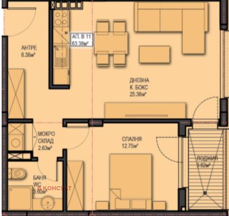 For Sale  1 bedroom Sofia , Mladost 4 , 78 sq.m | 41378506 - image [8]
