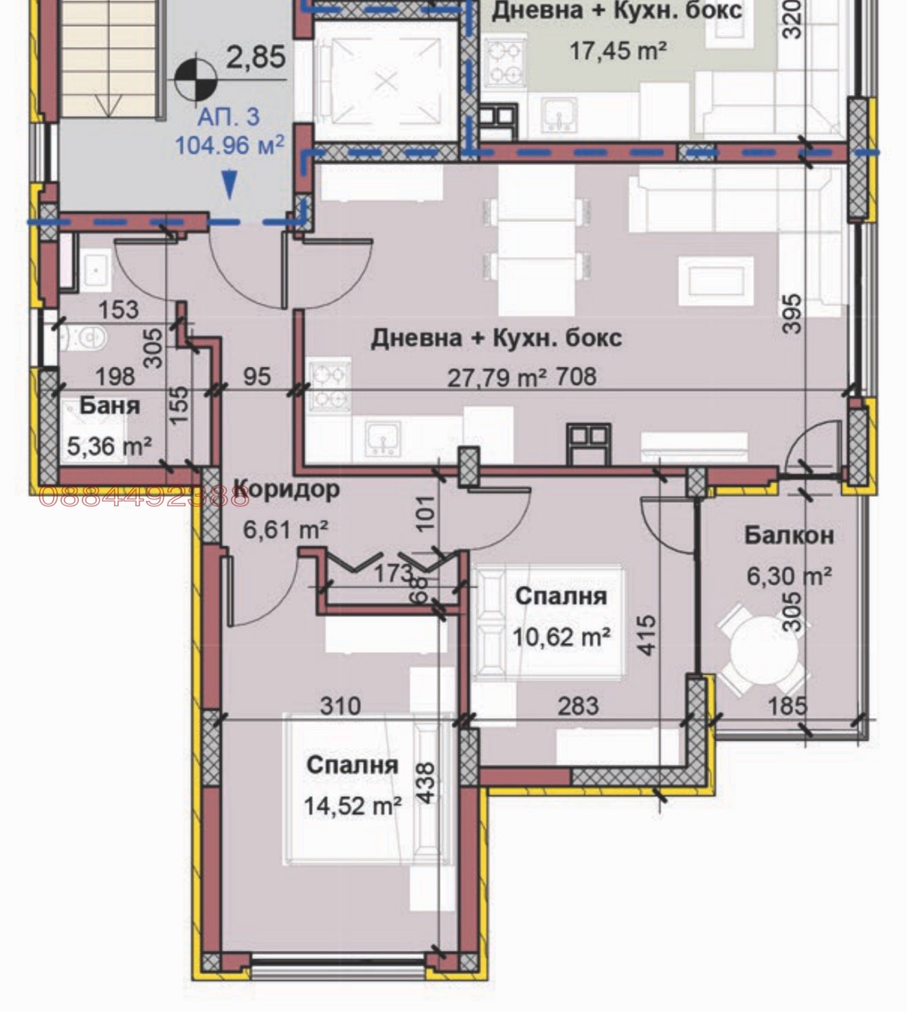 Продава 3-СТАЕН, гр. Варна, Виница, снимка 11 - Апартаменти - 53852021