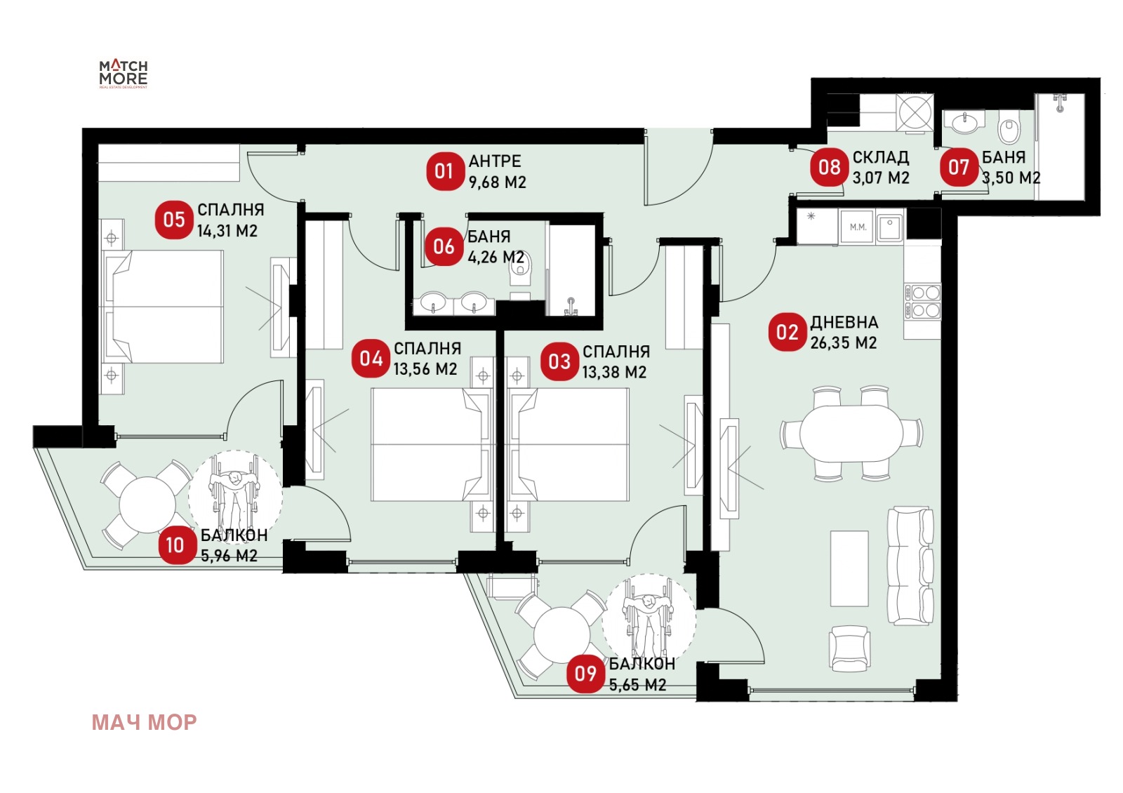 Продава 4-СТАЕН, гр. София, Малинова долина, снимка 3 - Апартаменти - 53829267