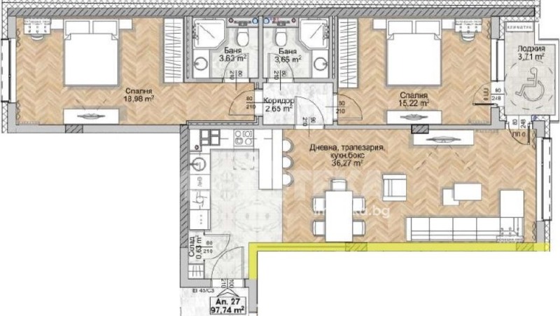 Продава 3-СТАЕН в град София, Люлин 8 - 113 кв.м / 231 876 € » 453 510.04 лв., ИМОТЕКА