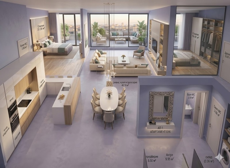 Продава 3-СТАЕН в град София, Лозенец - 210 кв.м / 710 000 € » 1 388 639.30 лв., ИМОТЕН ЦЕНТЪР БЪЛГАРИЯ 2021