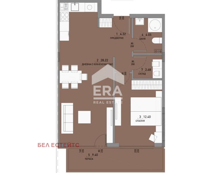 Na sprzedaż  1 sypialnia Sofia , Malinowa dolina , 83 mkw | 64266952 - obraz [7]