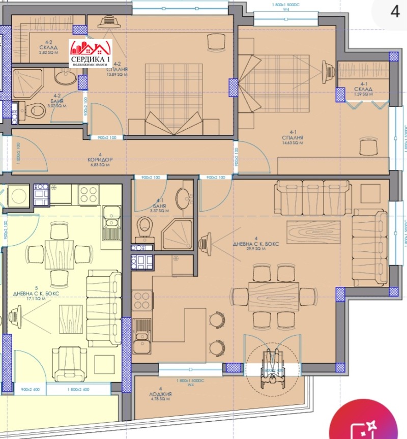 Продава 3-СТАЕН, гр. София, Хаджи Димитър, снимка 3 - Апартаменти - 53187061