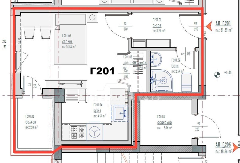 На продаж  Студія Плевен , Широк център , 35 кв.м | 52091800 - зображення [3]