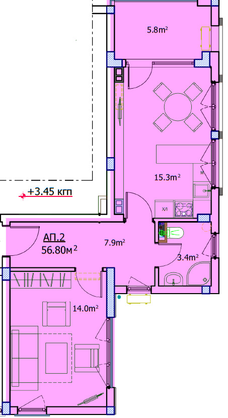 Продава 2-СТАЕН, гр. Бургас, Крайморие, снимка 1 - Aпартаменти - 48753795