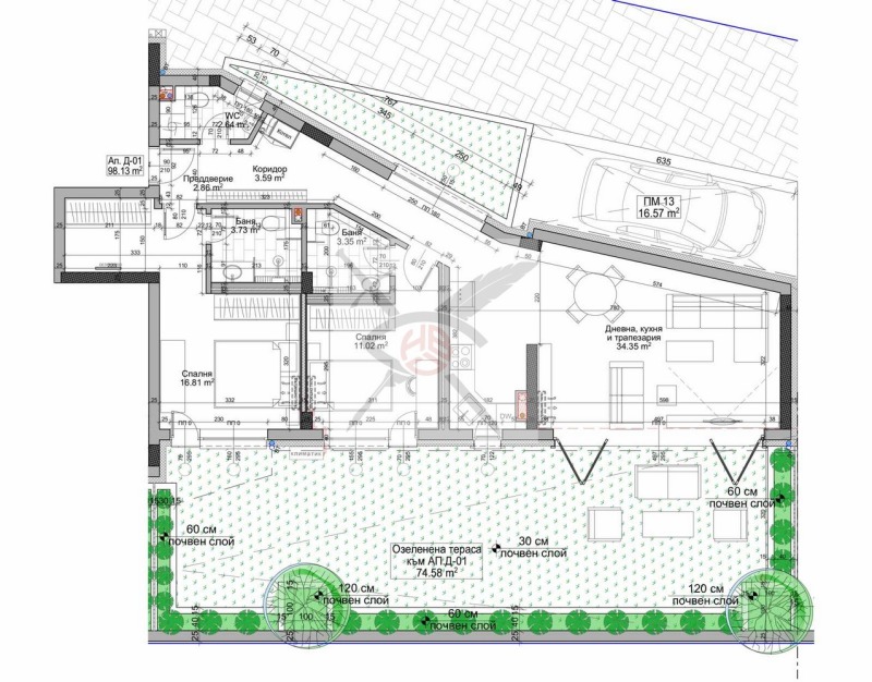 Satılık  2 yatak odası Sofia , Manastirski livadi , 113 metrekare | 89916772